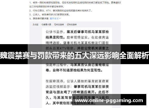 魏震禁赛与罚款带来的五大深远影响全面解析