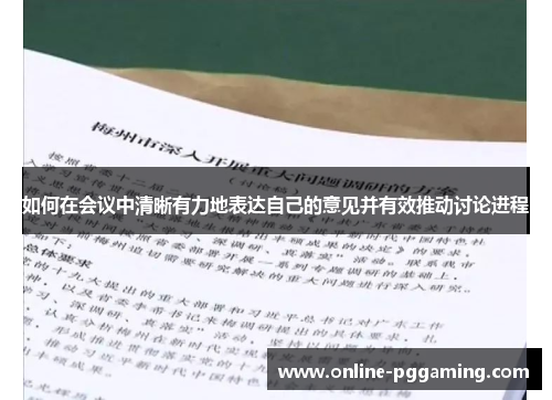 如何在会议中清晰有力地表达自己的意见并有效推动讨论进程